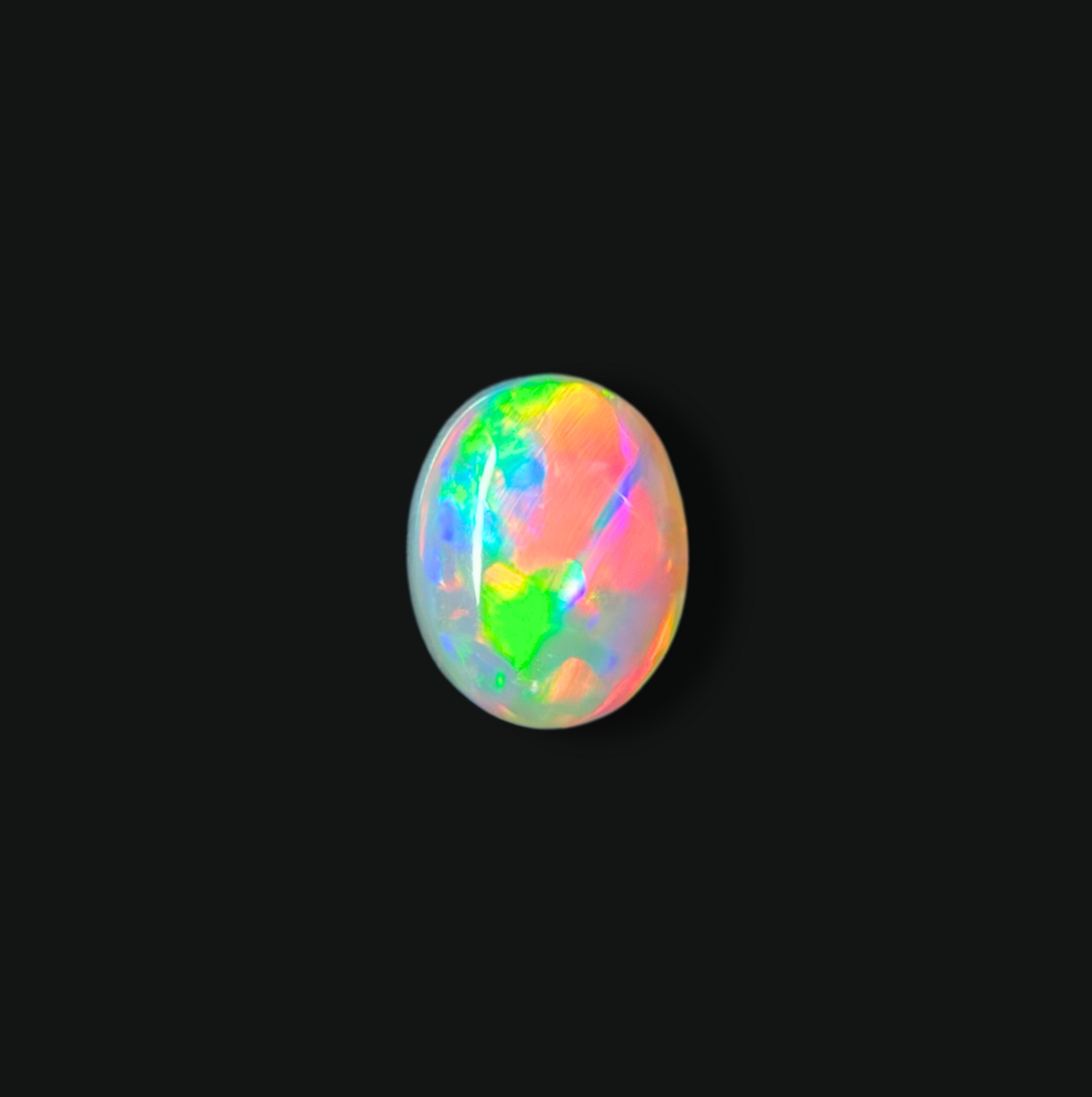 1.33 ct Multicolored Gem Crystal Opal 7.6x5.9x4.9 mm
