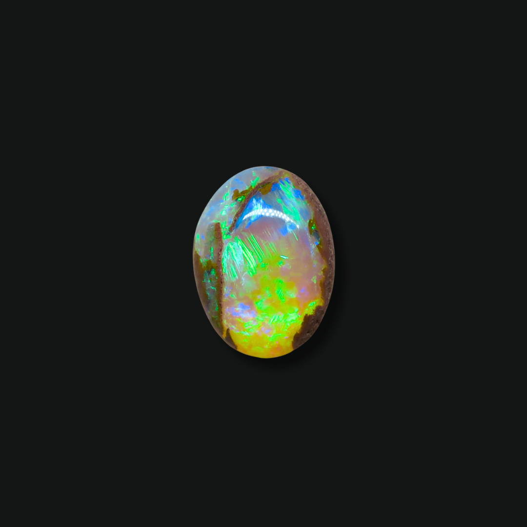 1.80 ct Oval Pipe Crystal Opal 10.3x7.7x3.9 mm