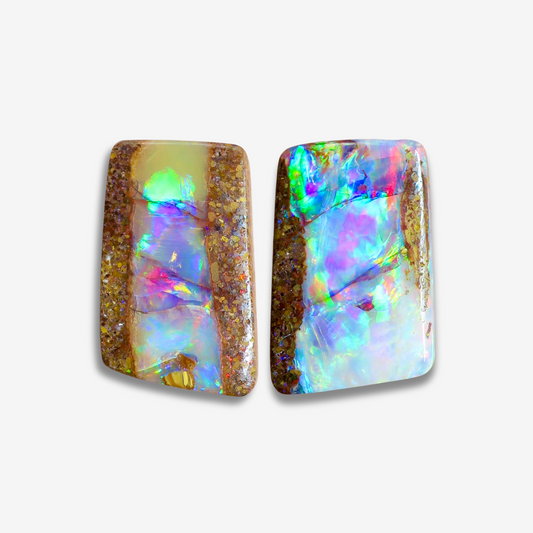 11.48 cttw Boulder Opal Pair