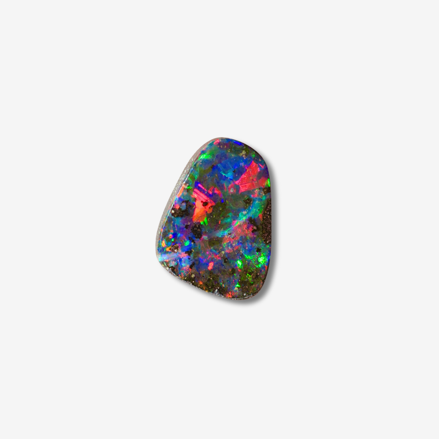 2.61 ct Free-Form Boulder Opal with Red Color Play
