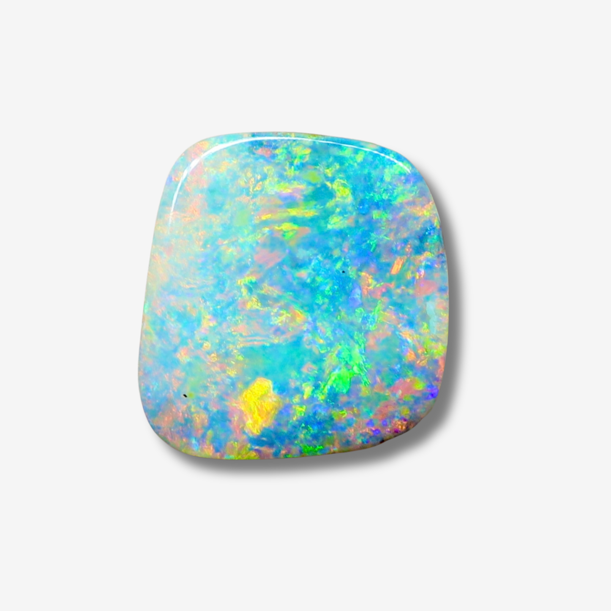 6.90 ct Rainbow Boulder Opal 14.1x13.2x4.5 mm