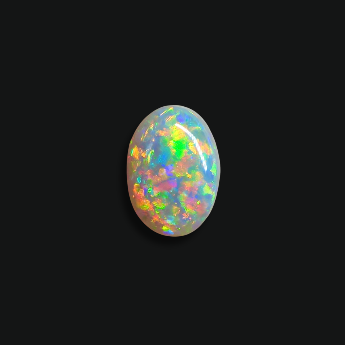 1.27 ct Multicolored Dark Crystal Opal 8.7x6.1x3.7 mm