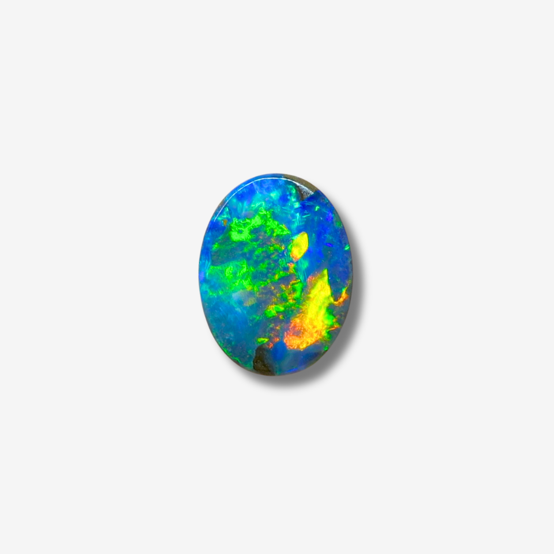 1.32 ct Oval Boulder Opal 8x6.1x3.2 mm