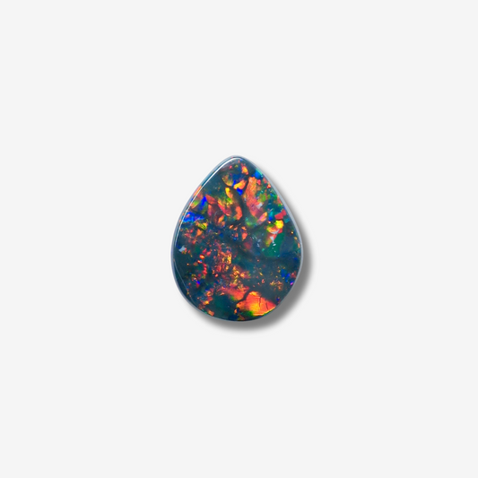 1.59 ct Pear Black Opal