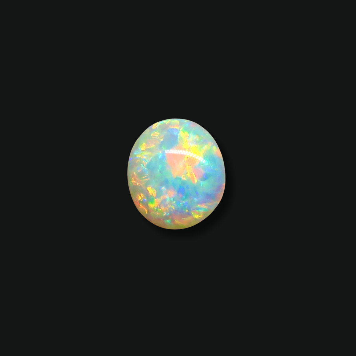2.13 ct Bright Pastel Crystal Opal 8.6x7.7x5.4 mm