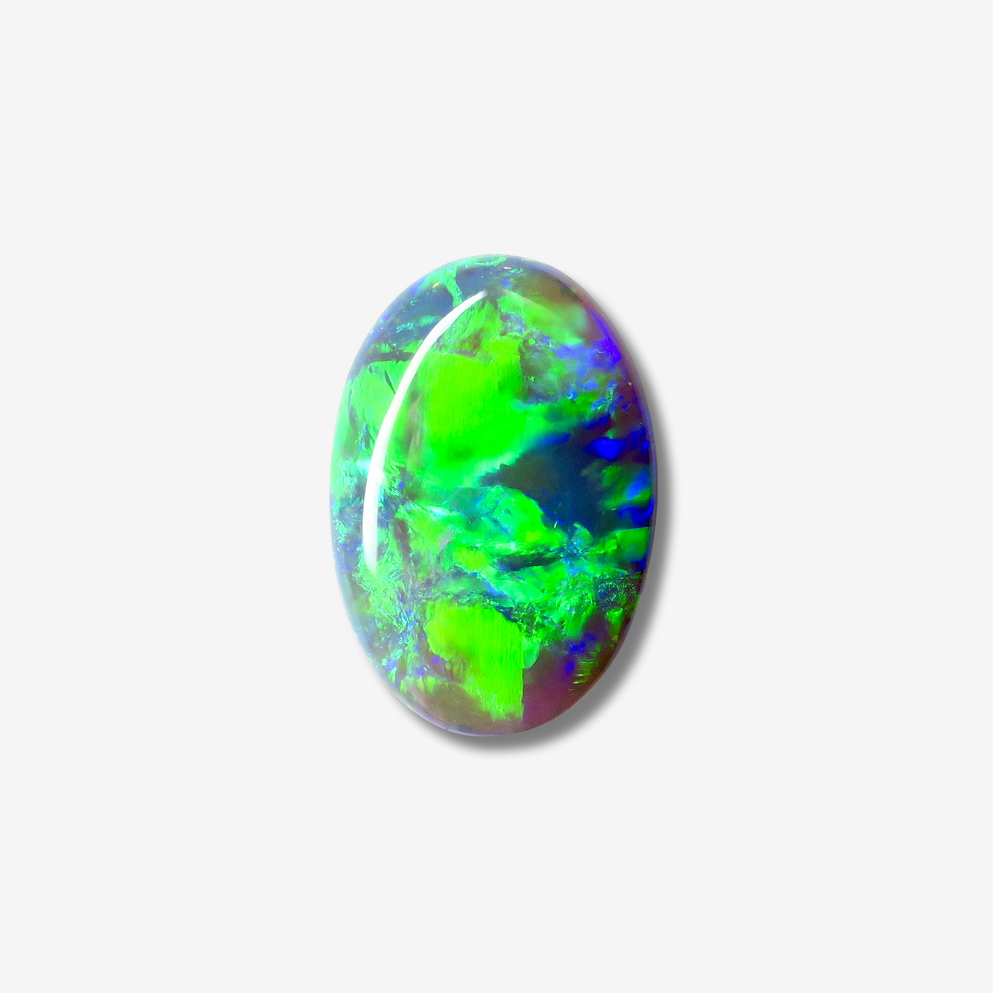 2.90 ct Electric Green Black Crystal Opal