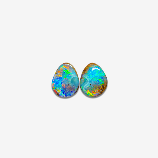 4.36 cttw Boulder Opal Pair