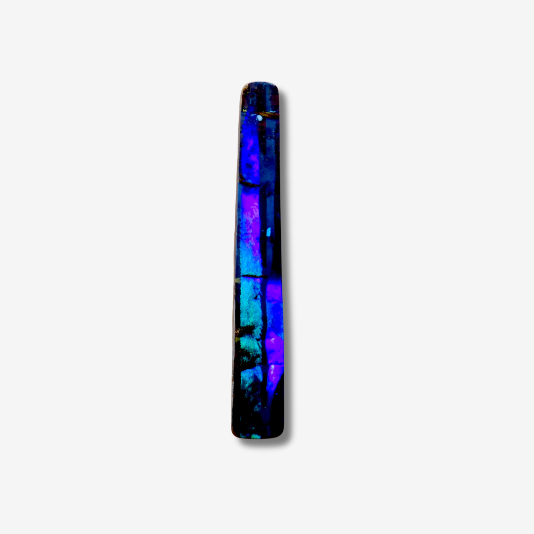 4.76 ct Blue Flash Boulder Opal 30.5x4.8x3 mm
