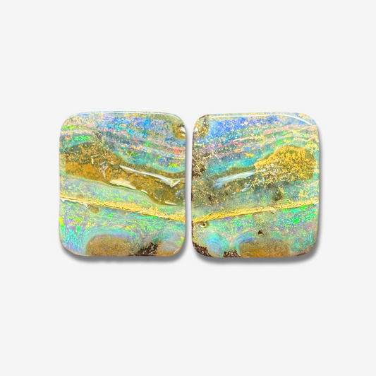 40.93 cttw Boulder Opal Pair