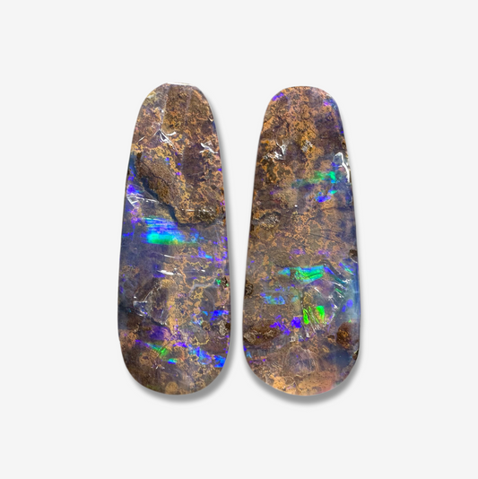 41.53 cttw Boulder Opal Drop Pair