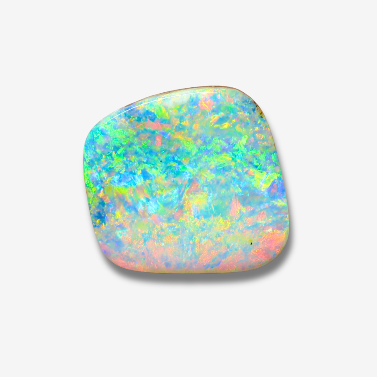 6.90 ct Rainbow Boulder Opal 14.1x13.2x4.5 mm