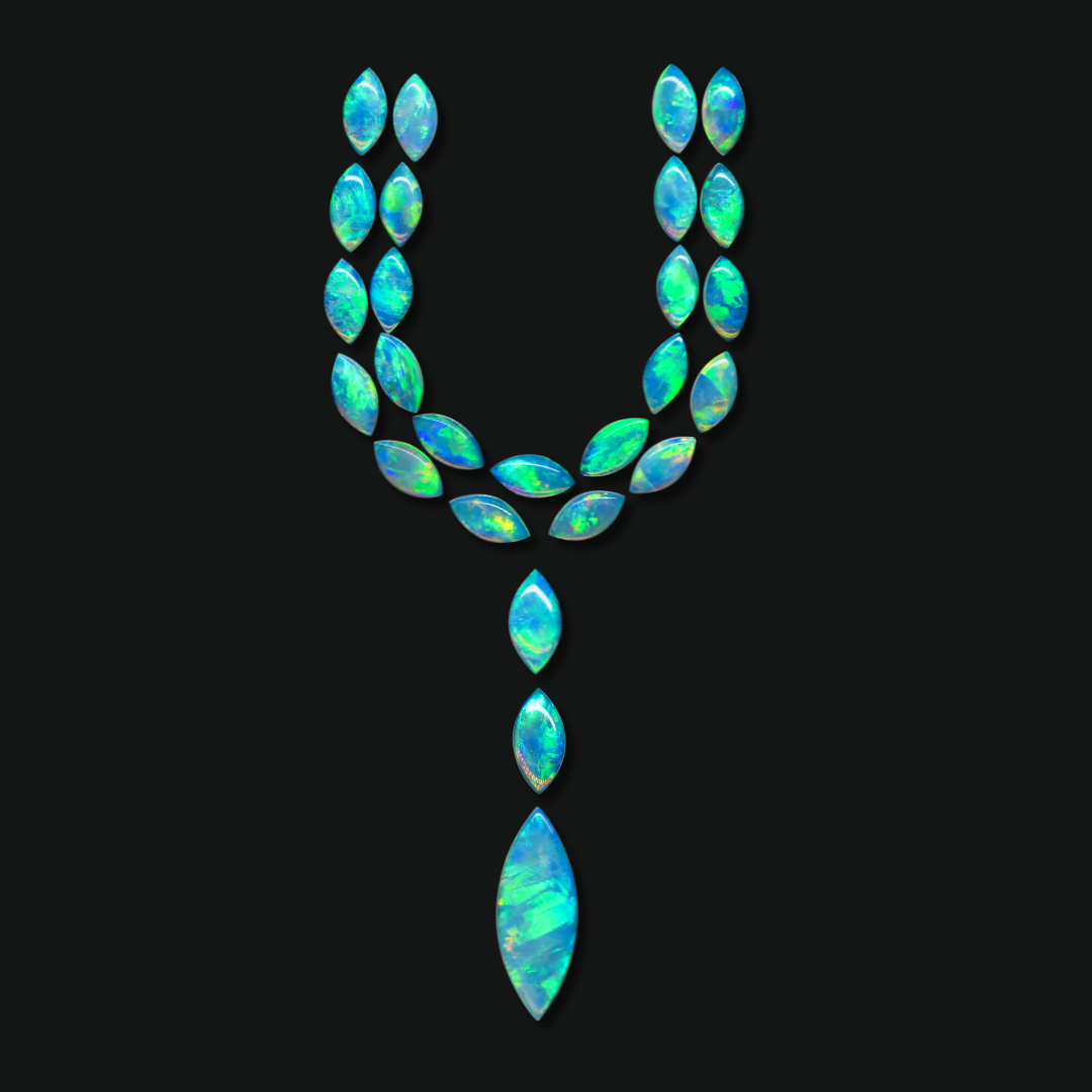 18.40 cttw Marquise Crystal Opal 16 pc Suite