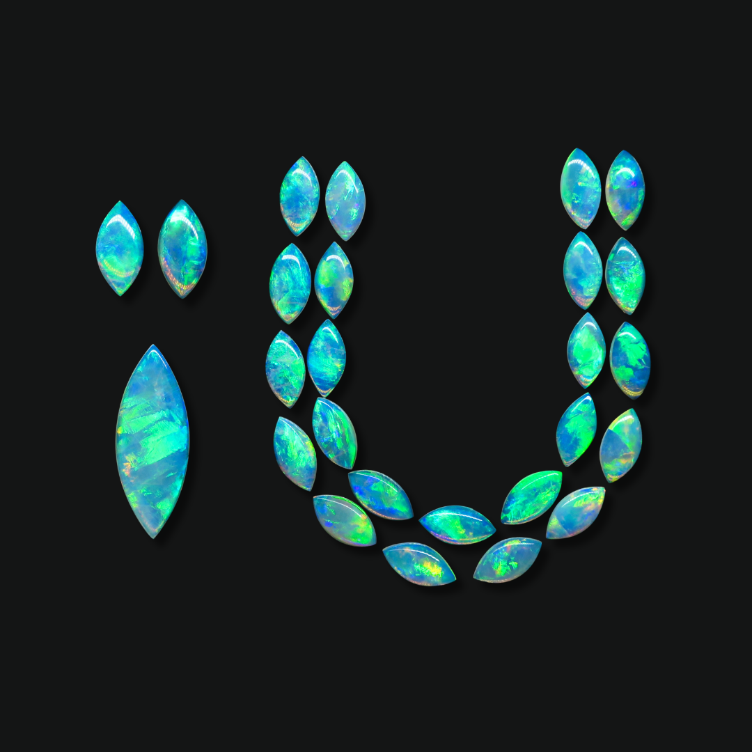 18.40 cttw Marquise Crystal Opal 16 pc Suite